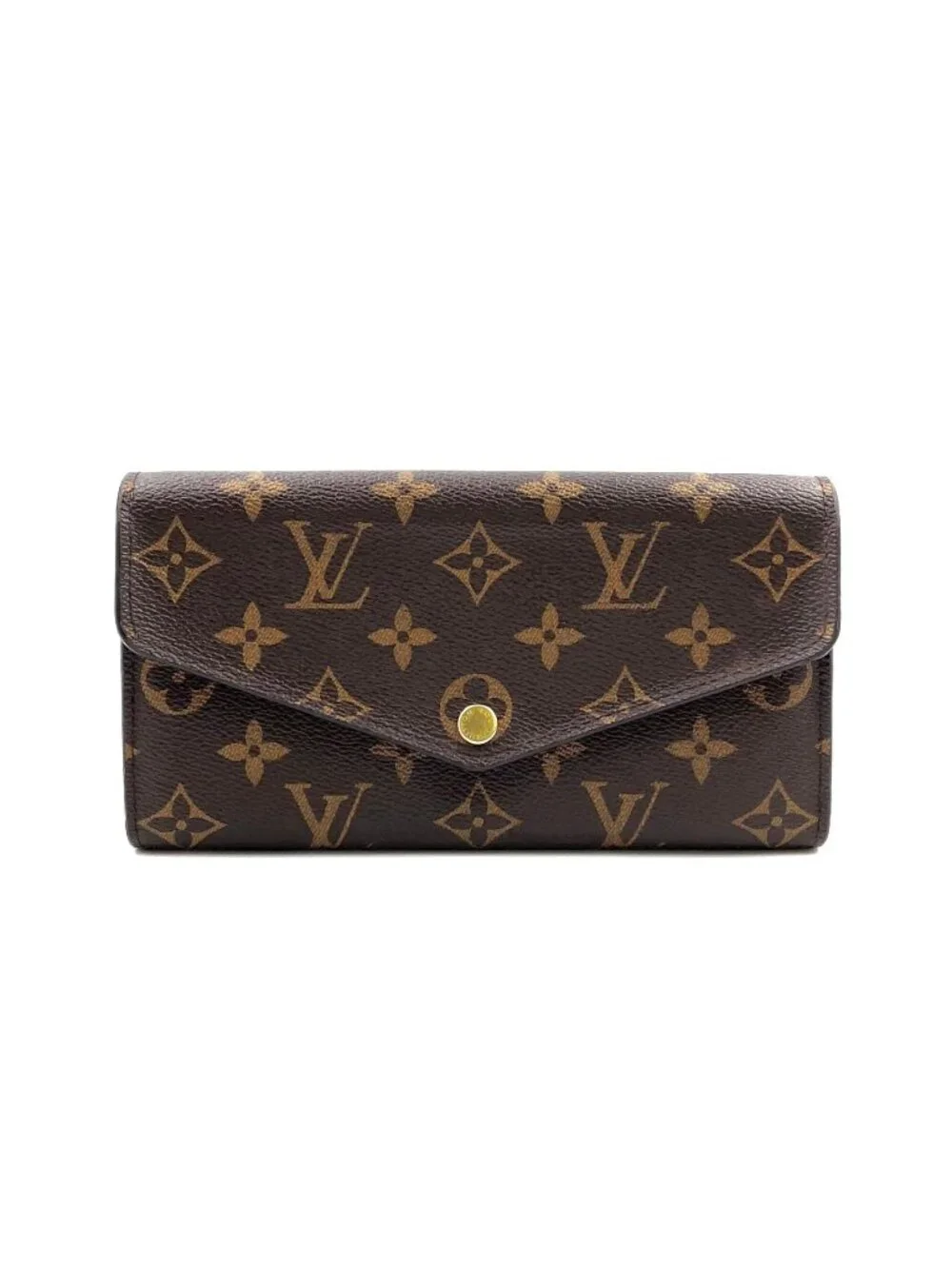 Louis Vuitton Portefeuille Sarah Monogram Leather with Initials Brown Bifold